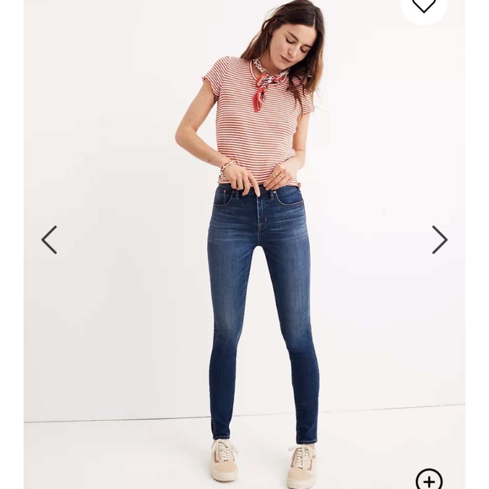 10" high-rise skinny jeans in danny wash
